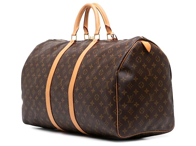 Louis Vuitton Brown Monogram Keepall 55 Marrone - vista 2