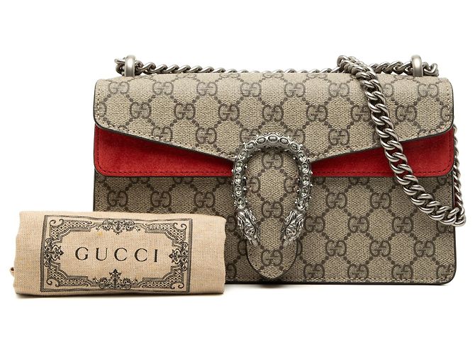 Gucci Beige Medium GG Supreme Dionysus Crossbody - vista 7