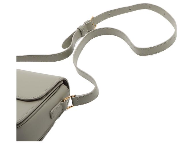 Céline Celine Gray Teen Shiny Calfskin Triomphe Crossbody - vista 10