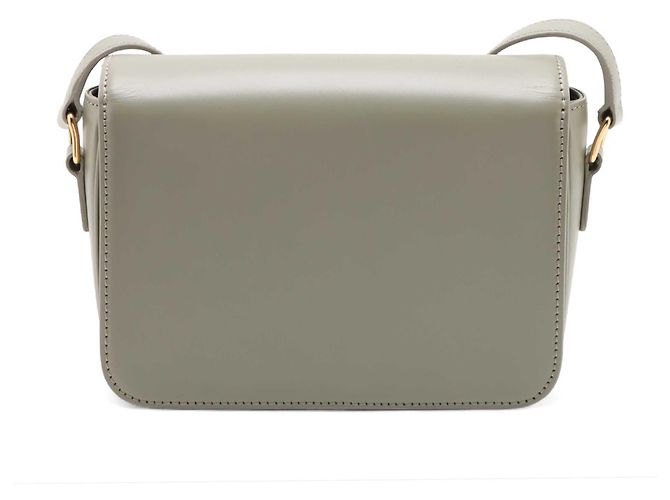 Céline Celine Gray Teen Shiny Calfskin Triomphe Crossbody - vista 2