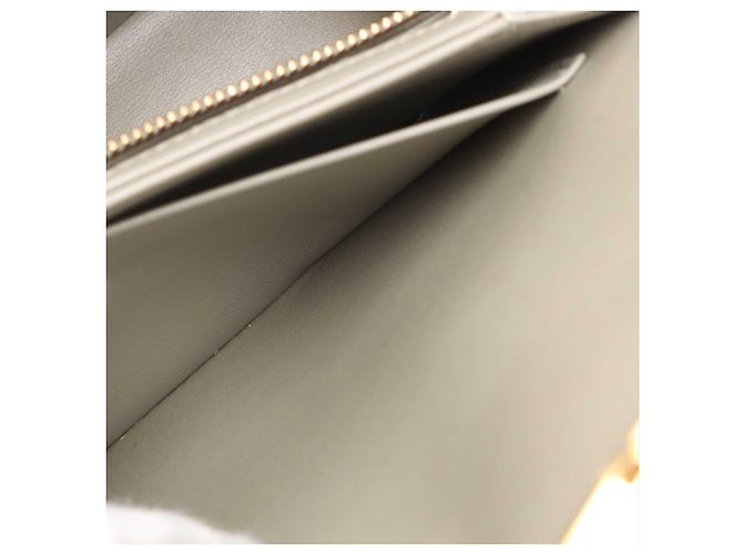 Céline Celine Gray Teen Shiny Calfskin Triomphe Crossbody - vista 7