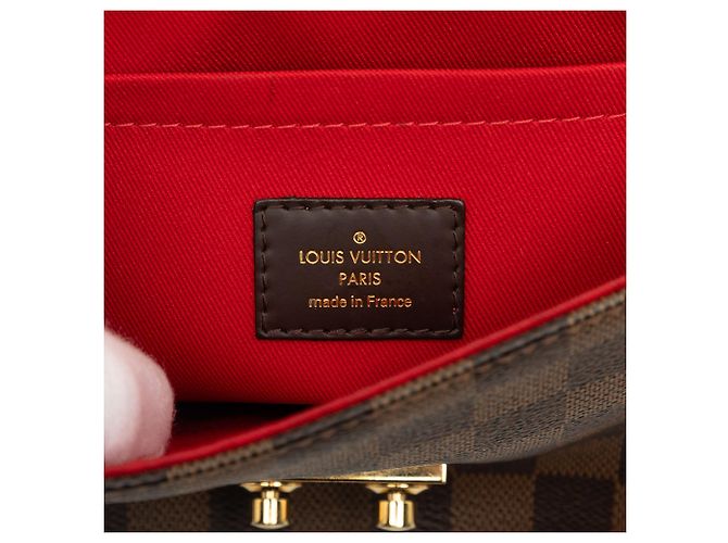 Louis Vuitton Brown Damier Ebene Croisette Marrone - vista 5