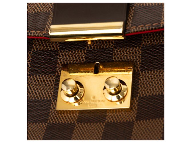 Louis Vuitton Brown Damier Ebene Croisette Marrone - vista 6
