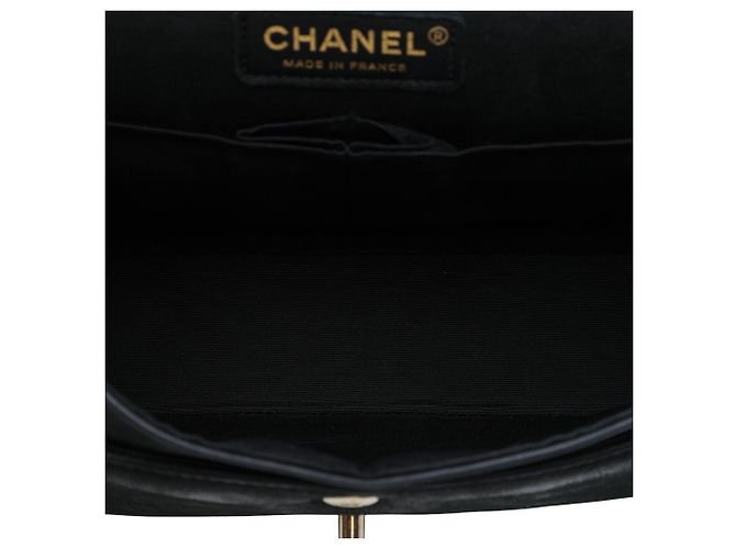 Chanel Silver Medium Classic Bicolor Caviar and Iridescent Calfskin Double Flap - vista 4