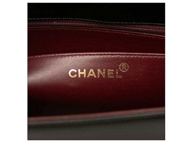 Chanel Black CC Lambskin Snake Chain Flap Nero - vista 5
