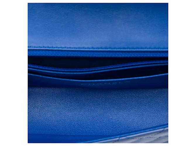 Chanel Blue Mini Rectangular Classic Patent Single Flap - vista 4