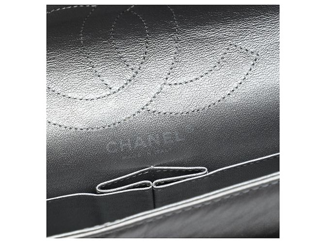 Chanel Silver Quilted Metallic Aged Calfskin Reissue 2.55 Double Flap 226 Argento - vista 5