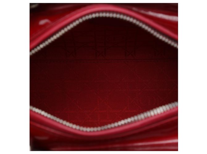 Dior Red Medium Patent Cannage Lady Dior Rosso - vista 4