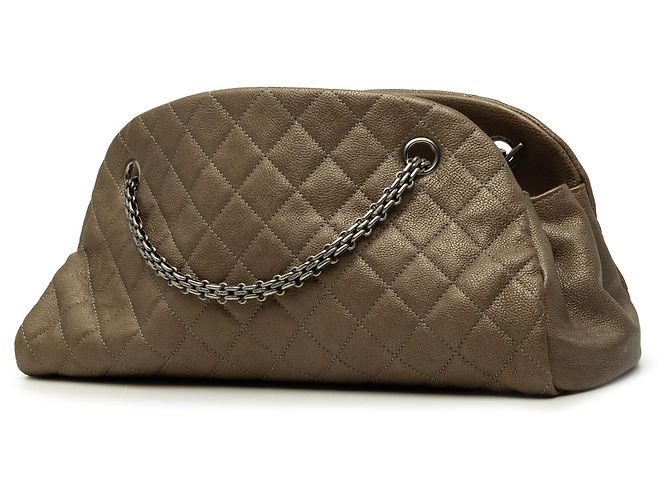 Chanel Brown Medium Caviar Just Mademoiselle Bowling Bag Khaki - view 2