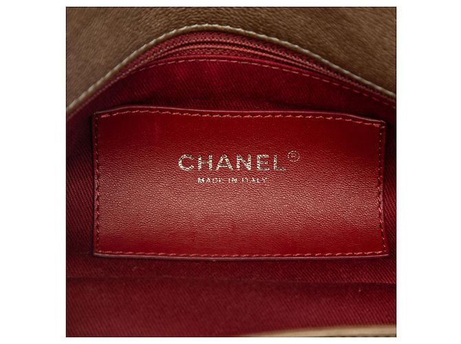 Chanel Brown Medium Caviar Just Mademoiselle Bowling Bag Khaki - view 5
