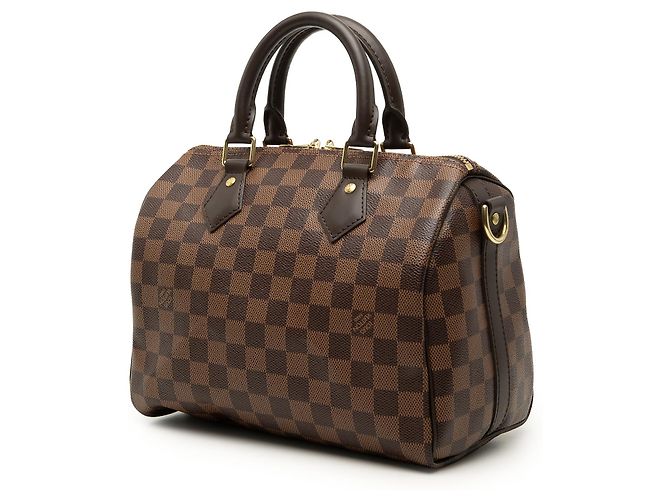 Louis Vuitton Brown Damier Ebene Speedy Bandouliere 25 Marrone - vista 2