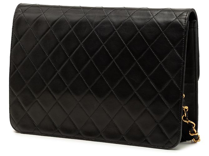 Chanel Black Medium CC Quilted Lambskin Single Flap Schwarz - Ansicht 2