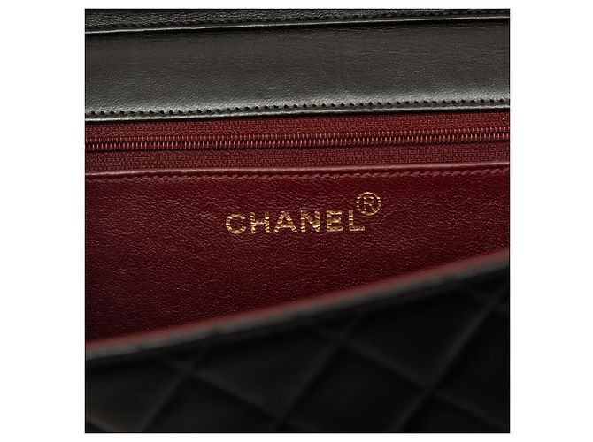 Chanel Black Medium CC Quilted Lambskin Single Flap Schwarz - Ansicht 5