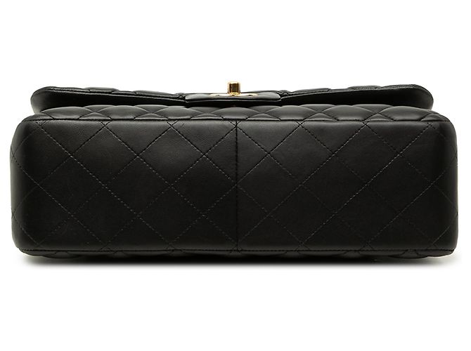 Chanel Black Jumbo Classic Lambskin Double Flap Nero - vista 3