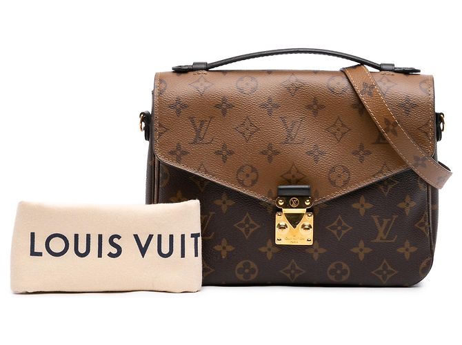 Louis Vuitton Brown Monogram Reverse Pochette Metis Marrone - vista 7