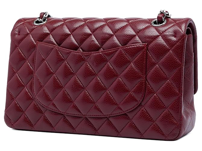 Chanel Red Medium Classic Caviar Double Flap Rosso Bordò - vista 2