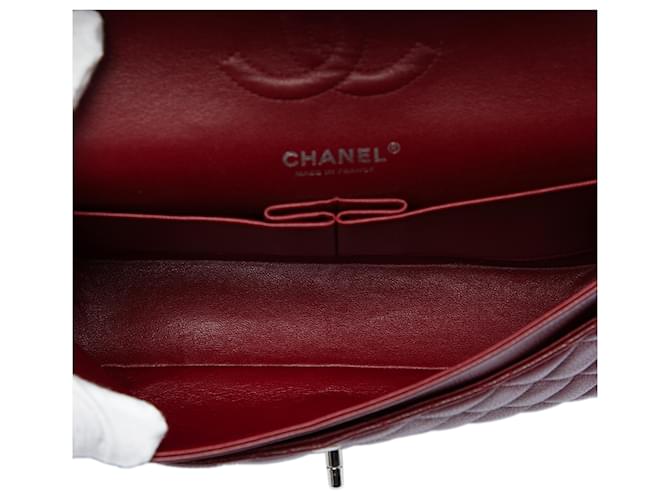 Chanel Red Medium Classic Caviar Double Flap Rosso Bordò - vista 4