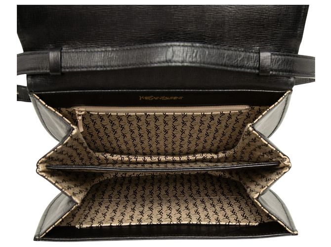 Borsa crossbody Saint Laurent in pelle nera Nero - vista 4