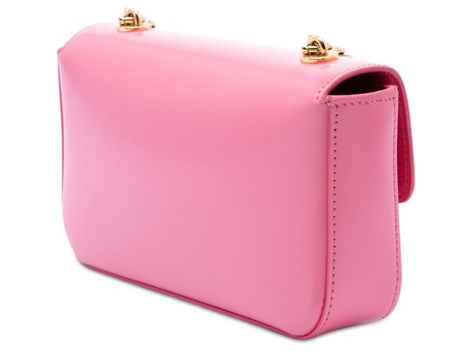 Céline Borsa a tracolla Claude in vitello lucido rosa con catena Celine - vista 2