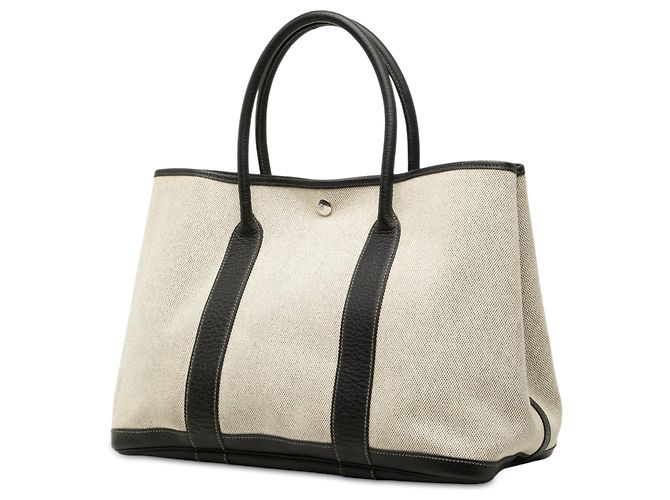 Hermès Garden Party 36 in Toile Beige e Negonda - vista 2