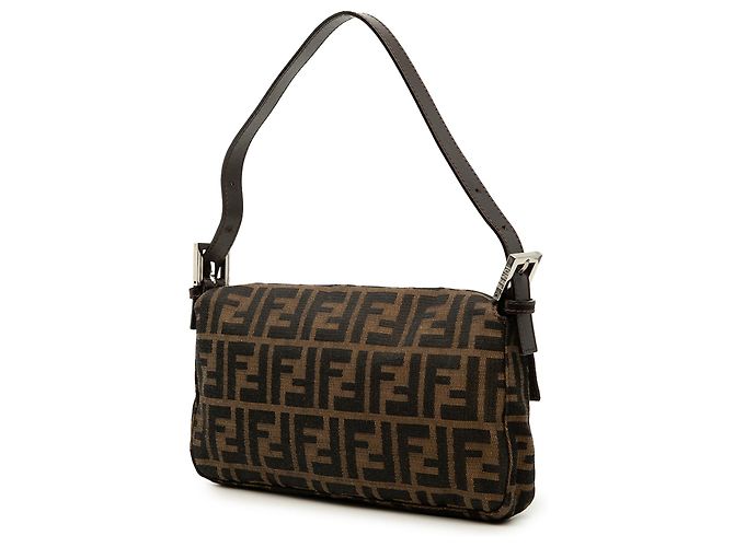 Borsa Baguette Fendi in tela Zucca marrone - vista 2