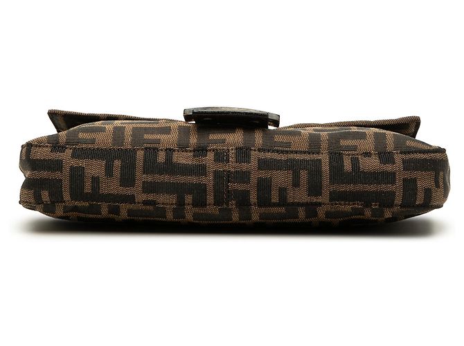 Borsa Baguette Fendi in tela Zucca marrone - vista 3