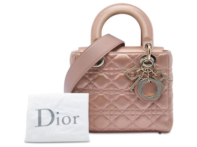 Dior Brown Small Satin Cannage My ABCDior Lady Dior Marrone Bronzo - vista 6