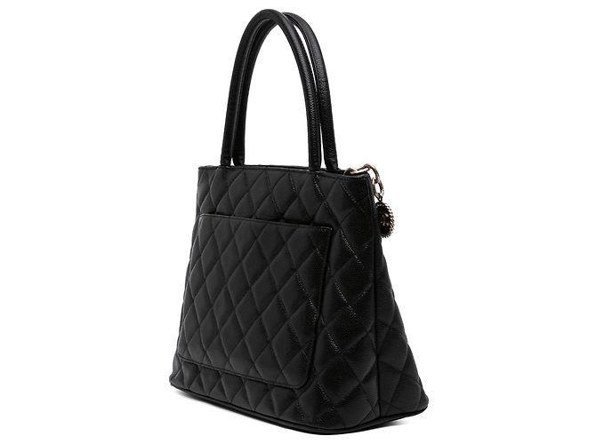 Chanel Black Caviar Medallion Tote Schwarz - Ansicht 2