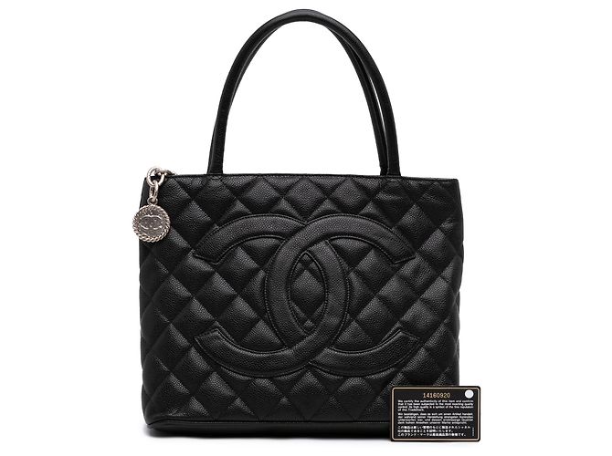 Chanel Black Caviar Medallion Tote Schwarz - Ansicht 7