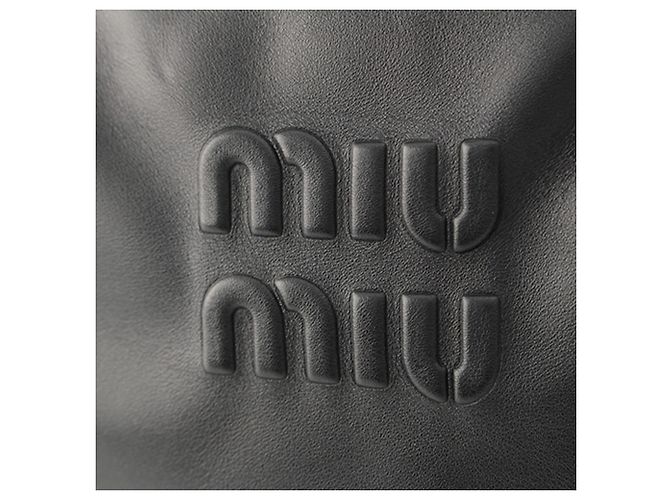 Borsa a mano Miu Miu Softy Beau nera in vitello morbido Large con manico superiore Nero - vista 7