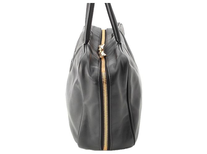 Borsa a mano Miu Miu Softy Beau nera in vitello morbido Large con manico superiore Nero - vista 8