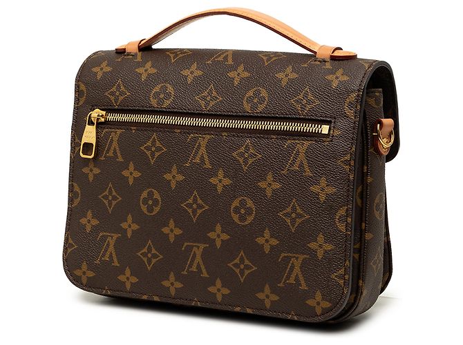 Louis Vuitton Brown Monogram Pochette Metis Marrone - vista 2