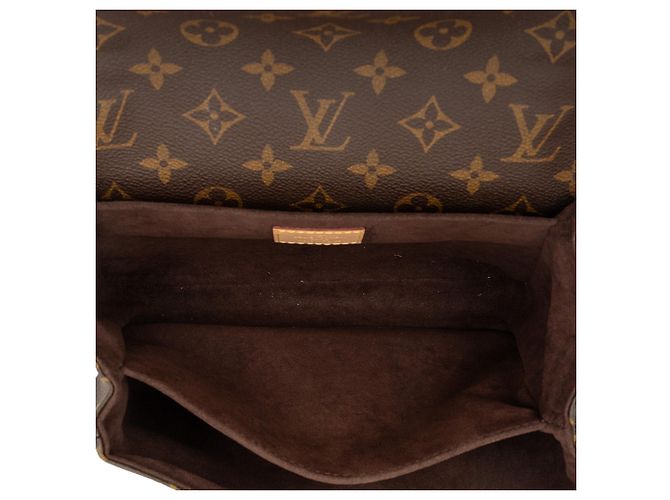 Louis Vuitton Brown Monogram Pochette Metis Marrone - vista 4