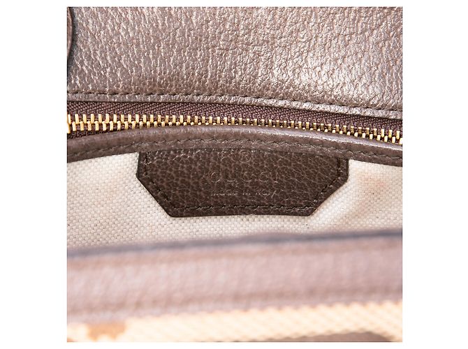 Borsa a mano Gucci Beige Small Jumbo GG Canvas Web Bamboo 1947 con manico superiore - vista 5