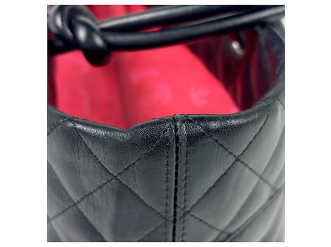 Saco Tote Grande Chanel Cambon Line Preto - vista 5