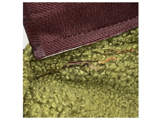 Borsa Chanel in camoscio marrone e verde - vista 7