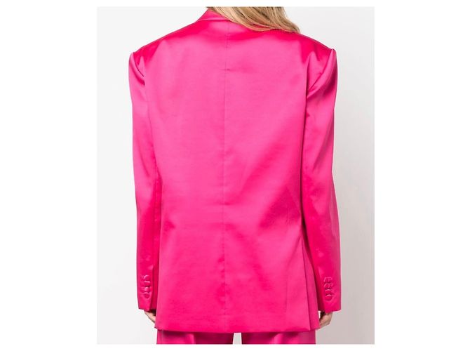 Blazer doppiopetto in seta rosa Magda Butrym - vista 2