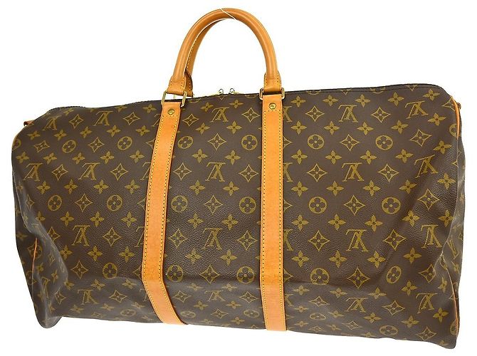 Louis Vuitton Keepall Bandoulière Monogram 55 Marrone - vista 2