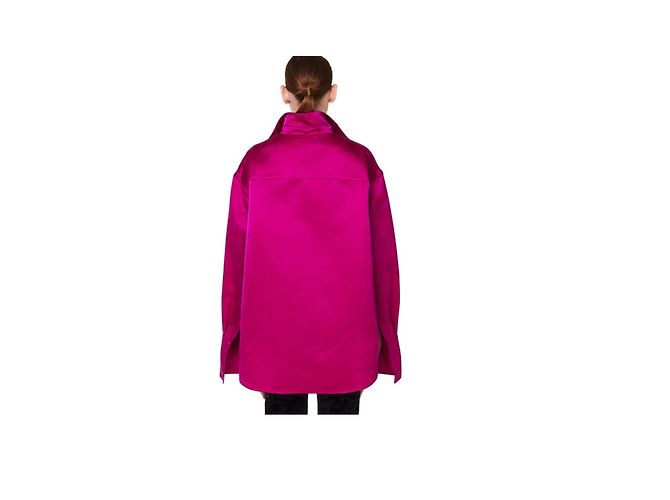 Camicia in seta rosa Balenciaga Fuschia - vista 2
