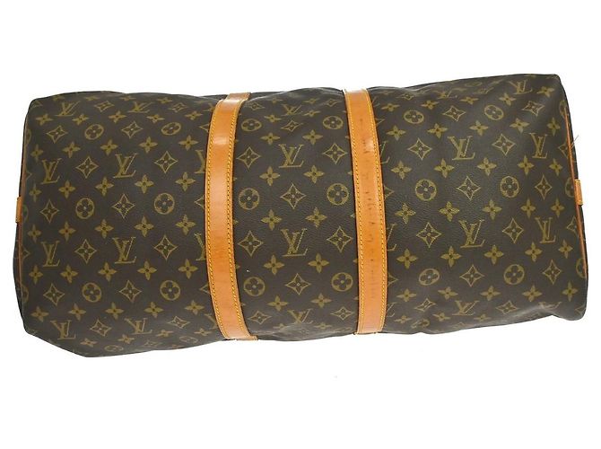 Louis Vuitton Keepall Bandoulière Monogram 55 Marrone - vista 7