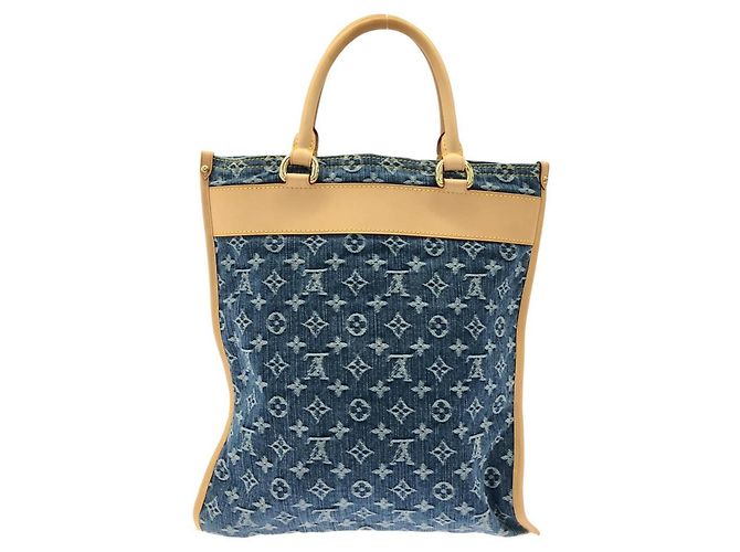Borsa a mano Shopper piatta Louis Vuitton Monogram Denim Blu - vista 2