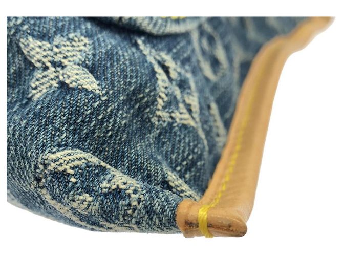 Borsa a mano Shopper piatta Louis Vuitton Monogram Denim Blu - vista 3