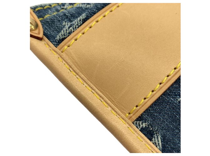 Borsa a mano Shopper piatta Louis Vuitton Monogram Denim Blu - vista 5