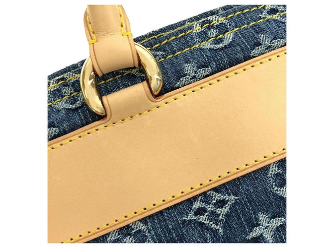 Borsa a mano Shopper piatta Louis Vuitton Monogram Denim Blu - vista 6