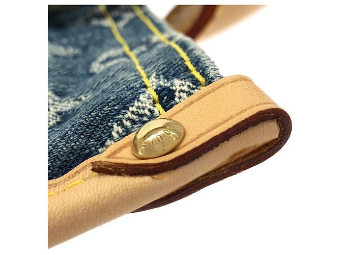 Borsa a mano Shopper piatta Louis Vuitton Monogram Denim Blu - vista 8