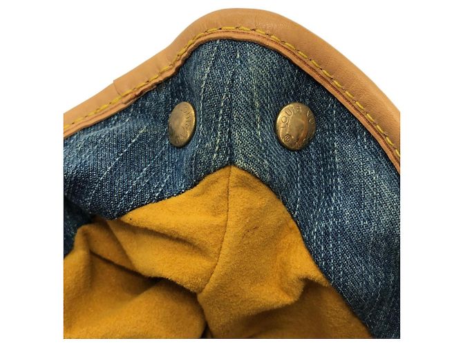 Borsa a mano Louis Vuitton Monogram Denim Pleaty Blu - vista 10