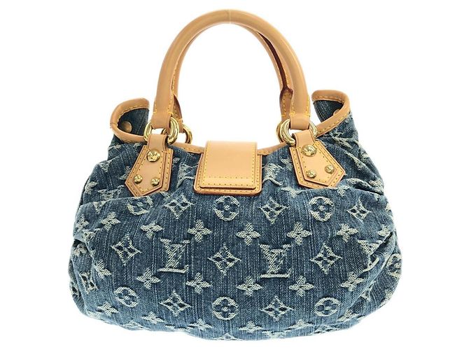Borsa a mano Louis Vuitton Monogram Denim Pleaty Blu - vista 2
