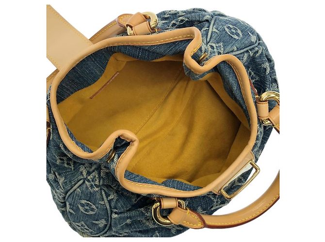 Borsa a mano Louis Vuitton Monogram Denim Pleaty Blu - vista 9
