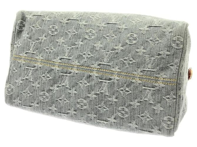 Borsa a tracolla Louis Vuitton Monogram Denim Speedy Soft Marrone - vista 2
