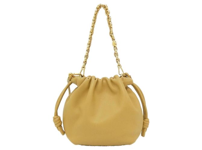 Borsa Mini Loewe Flamenco Giallo - vista 2